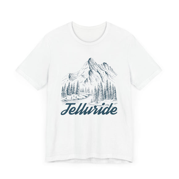 Telluride, Colorado Graphic Tee - Mountain Illustration Telluride T Shirt