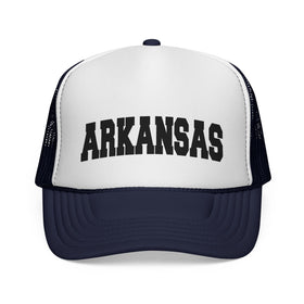 Buy dark-navy Arkansas Retro Collegiate Style Trucker Hat