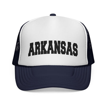 Buy dark-navy Arkansas Retro Collegiate Style Trucker Hat