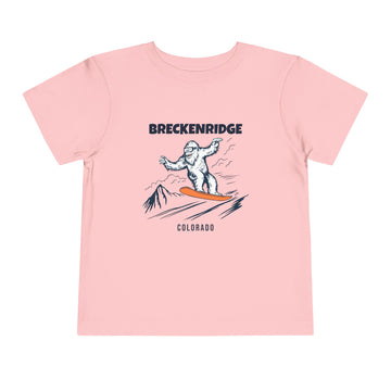 Buy pink Breckenridge, Colorado Yeti Snowboard Toddler Tee