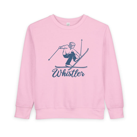 Whistler, Canada Toddler Sweatshirt - Vintage Ski Whistler Toddler Crewneck Sweatshirt