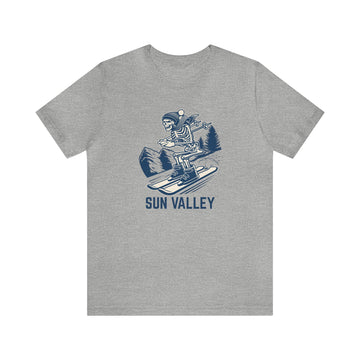 Sun Valley, Idaho T-Shirt - Skeleton Skier Unisex Sun Valley Shirt - 0