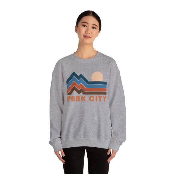 Park City, Utah Sweatshirt Retro Mountains, Park City Unisex Graphic Crewneck