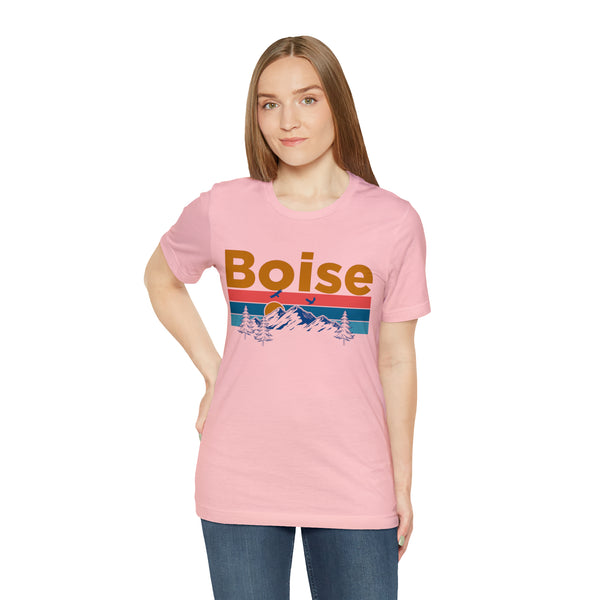 Boise, Idaho Shirt - Mountain Sunset Unisex Boise T-Shirt