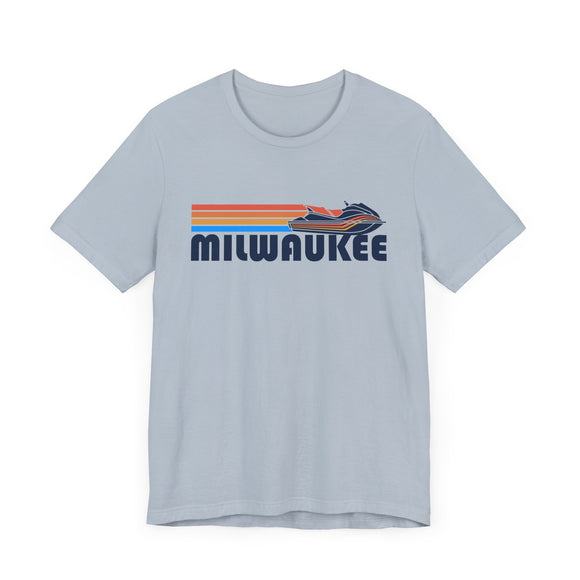 Milwaukee, Wisconsin T Shirt - Retro Jetski PWC Graphic Tee