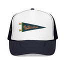 New River Gorge National Park Pennant Trucker Hat — Vintage Foam Mesh Cap-1