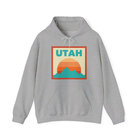 Utah Mountain Sun Hoodie - Unisex Utah Hooded Sweatshirt, Utah Travel Sweatshirt, Utah Sunset
