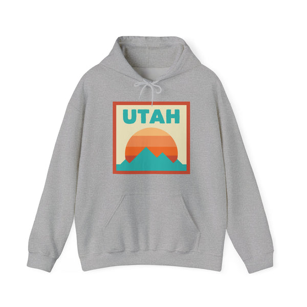 Utah Mountain Sun Hoodie - Unisex Utah Hooded Sweatshirt, Utah Travel Sweatshirt, Utah Sunset