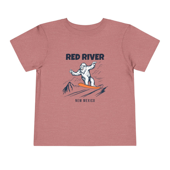 Red River, New Mexico Yeti Snowboard Toddler Tee