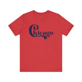 Buy heather-red Chicago, Illinois Graphic Tee, Casual T-Shirt, Vintage Style Shirt