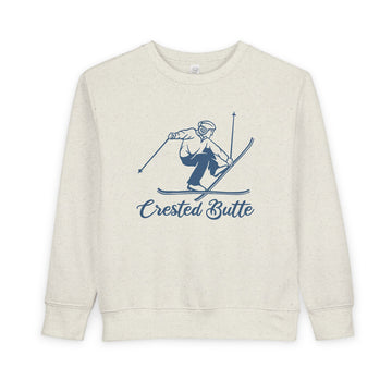 Crested Butte, Colorado Toddler Sweatshirt - Vintage Ski Crested Butte Toddler Crewneck Sweatshirt