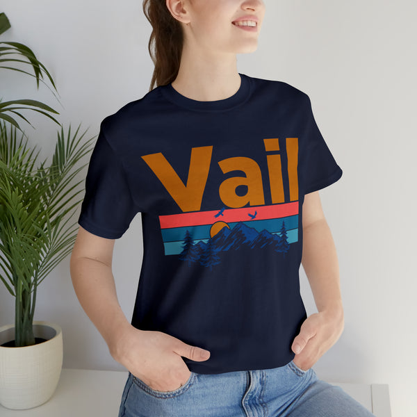 Vail, Colorado Shirt - Mountain Sunset Unisex Vail T-Shirt