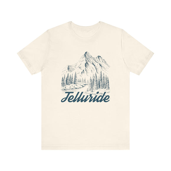 Telluride, Colorado Graphic Tee - Mountain Illustration Telluride T Shirt