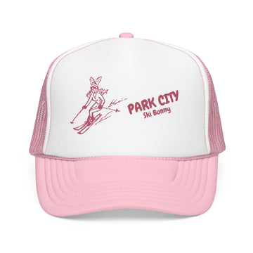 Buy light-pink-white Park City, Utah Ski Bunny Foam Trucker Hat