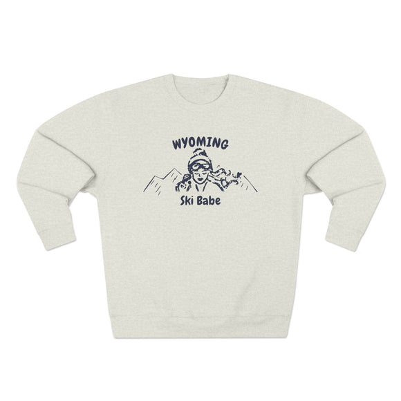 Premium Wyoming Ski Babe Sweatshirt