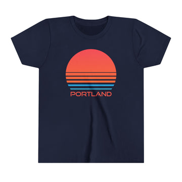 Portland, Oregon Youth Shirt - Retro 80s Portland Kid's T-Shirt - 0