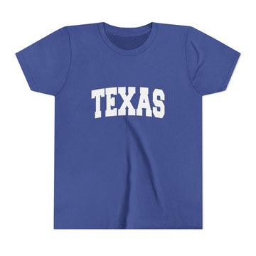 Buy heather-true-royal Texas Youth Graphic Tee - Kids T Shirt