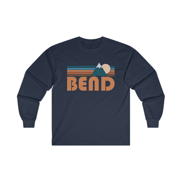 Buy navy Bend, Oregon Long Sleeve Shirt - Retro Unisex Bend Long Sleeve Tee