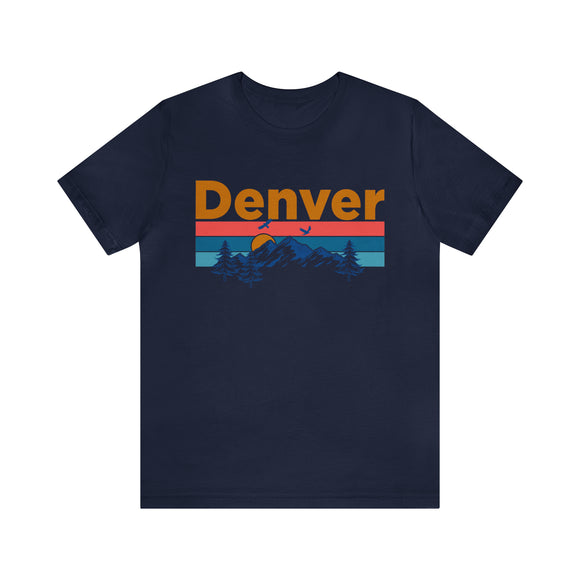 Denver, Colorado Shirt - Mountain Sunset Unisex Denver T-Shirt