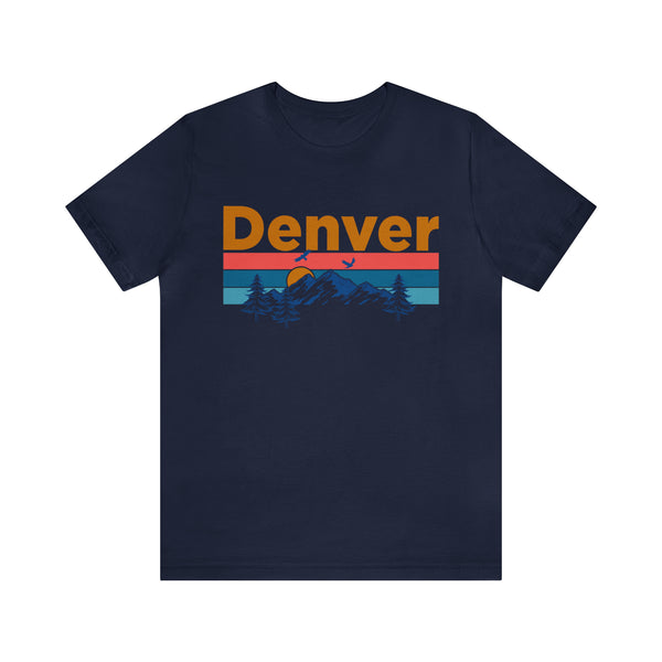 Denver, Colorado Shirt - Mountain Sunset Unisex Denver T-Shirt