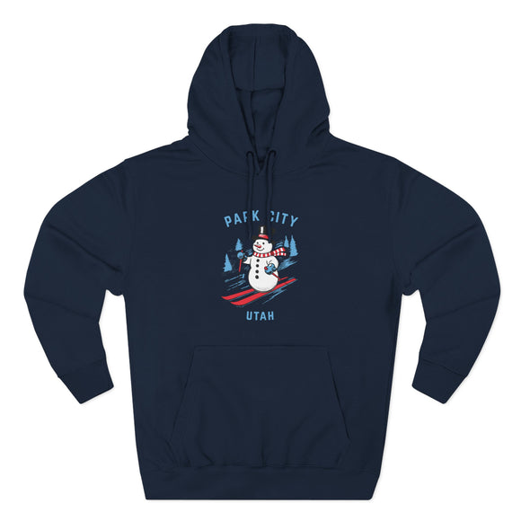 Premium Park City, Utah Skiing Snowman Hoodie