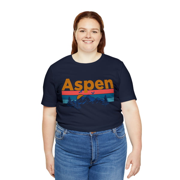 Aspen, Colorado Shirt - Mountain Sunset Unisex Aspen T-Shirt