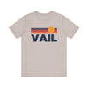 Vail, Colorado T-Shirt Retro Sun Ombre Unisex Tee, Vintage Colorado Tee, Mountain Sun Vail Tee, Colorado Souvenir Shirt