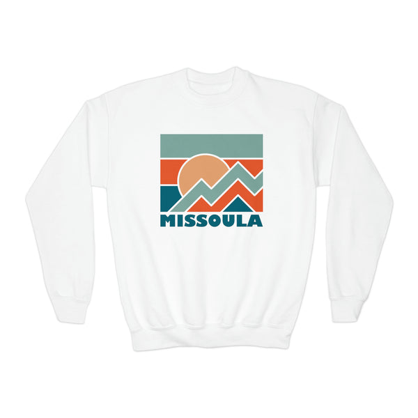 Missoula, Montana Youth Sweatshirt - Unisex Kid's Missoula Crewneck Sweatshirt