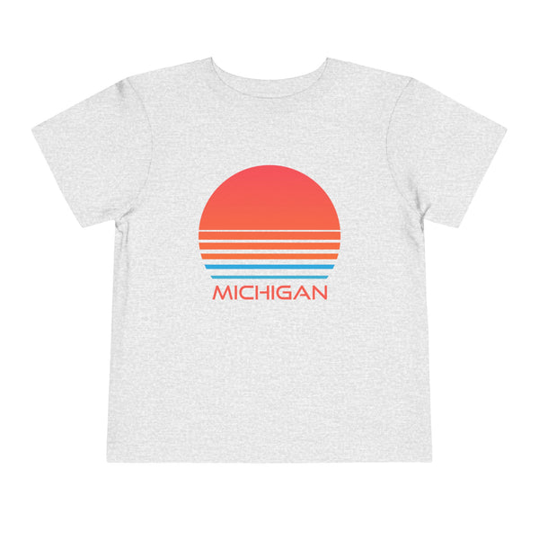 Michigan Toddler T-Shirt - Retro 80s Unisex Toddler Michigan Shirt