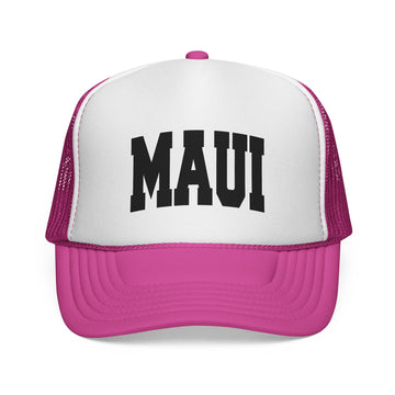 Buy pink Maui, Hawaii Collegiate Style Trucker Hat