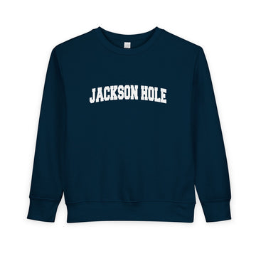 Buy navy Jackson Hole, Wyoming Toddler Sweatshirt - Jackson Hole Toddler Crewneck Sweatshirt