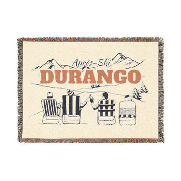 Durango, Colorado Ski Town Throw Blanket | Mountain Woven Blanket