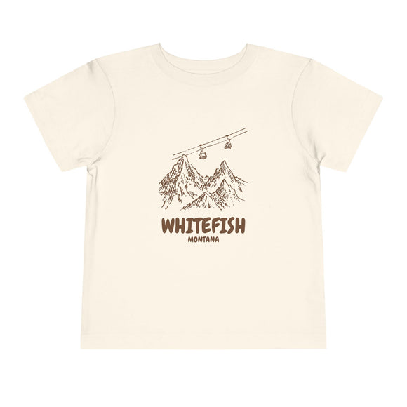 Whitefish, Montana Toddler T-Shirt — Vintage Gondola Ski Mountain Tee
