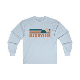 Asheville, North Carolina Long Sleeve Shirt - Retro Unisex Asheville Long Sleeve Tee