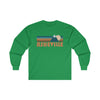 Asheville, North Carolina Long Sleeve Shirt - Retro Unisex Asheville Long Sleeve Tee
