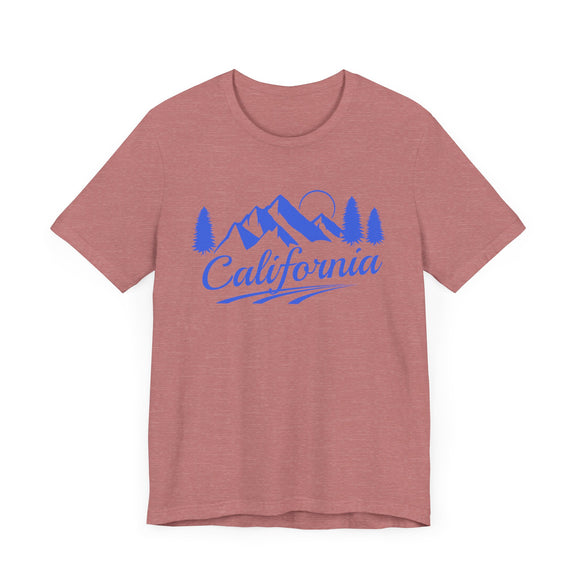 California T-Shirt - Retro Mountain Unisex California Shirt