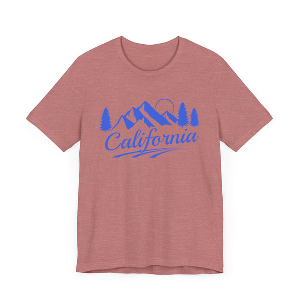 California T-Shirt - Retro Mountain Unisex California Shirt