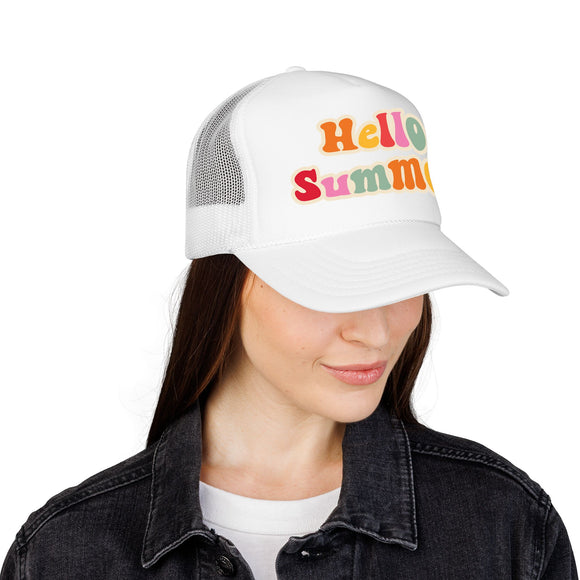 Hello Summer Trucker Hat Boho