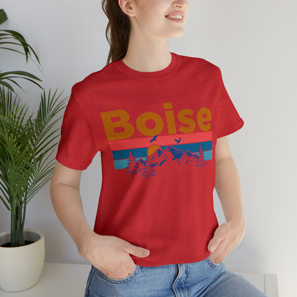 Boise, Idaho Shirt - Mountain Sunset Unisex Boise T-Shirt