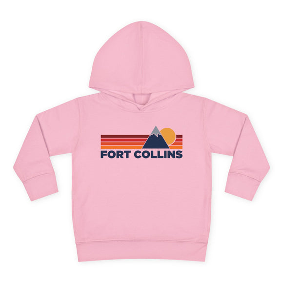 Fort Collins, Colorado Toddler Hoodie - Unisex Mountain Fort Collins Pullover Sweatshirt, Kids Hooded Jumper, Colorado Souvenir