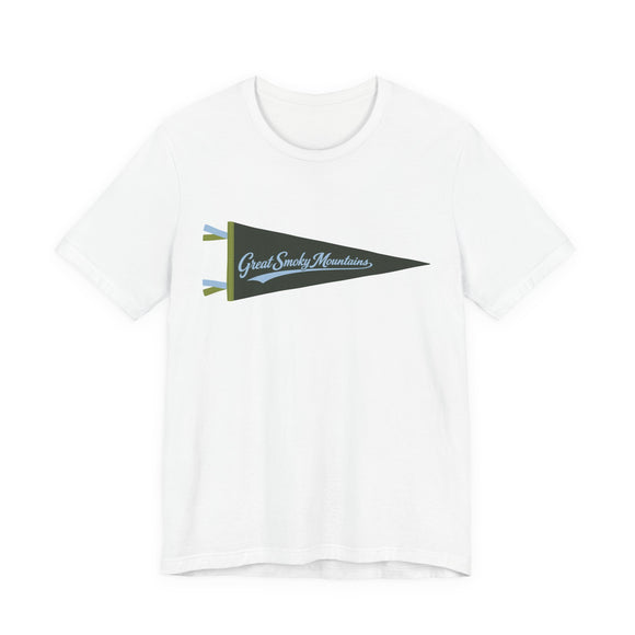 Great Smoky Mountains National Park Pennant T-Shirt — Vintage Camp Flag Tee