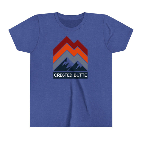 Crested Butte, Colorado Youth Shirt - Retro Mountain Crested Butte Kid's T-Shirt