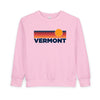 Vermont Toddler Sweatshirt - Retro Sun Vermont Toddler Crewneck Sweatshirt