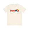 Retro Salt Lake City, Utah T-shirt, Mountain Tee, Vintage Salt Lake City Unisex Jersey Shirt, Outdoor Hiking Apparel
