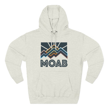 Moab, Utah Hoodie - Retro Mountain Unisex Sweatshirt