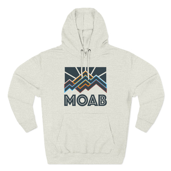 Moab, Utah Hoodie - Retro Mountain Unisex Sweatshirt