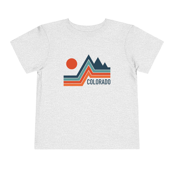 Colorado Toddler T-Shirt - Retro Palm Tree Unisex Toddler Colorado Shirt