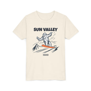 Sun Valley, Idaho Yeti Snowboard Youth Tee - Kids Skiing Shirt