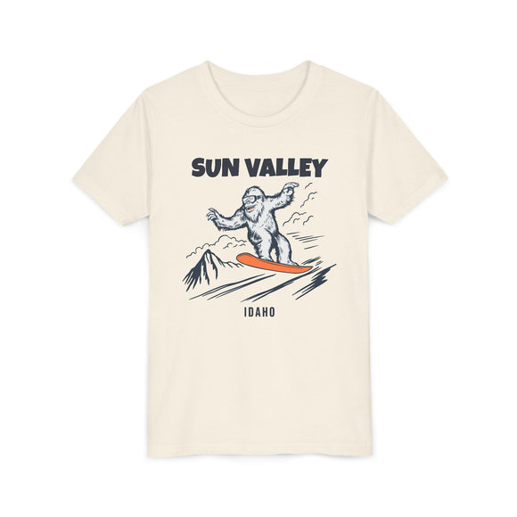 Sun Valley, Idaho Yeti Snowboard Youth Tee - Kids Skiing Shirt