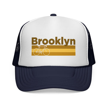 Buy dark-navy Brooklyn New York Trucker Cap - Retro Bike